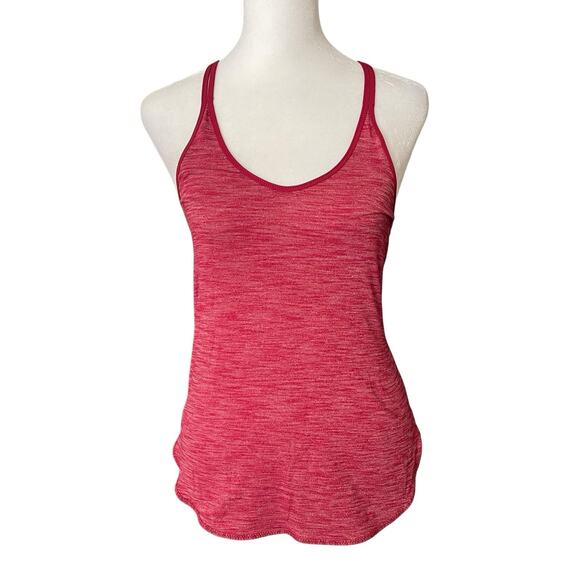 Set of 2 Lululemon Tank Top No Size Small VNeck Racerback Red Neon Green - Picture 2 of 16